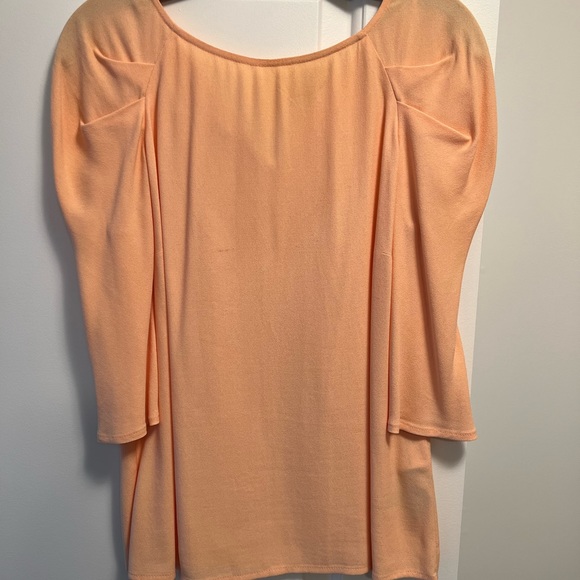 Zara puff 3/4 sleeve peach blouse Size Small - Picture 1 of 4